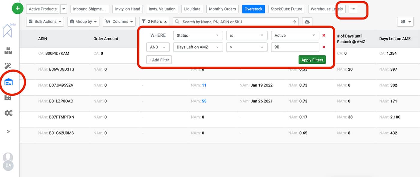 Overstock Dashboard - Customized