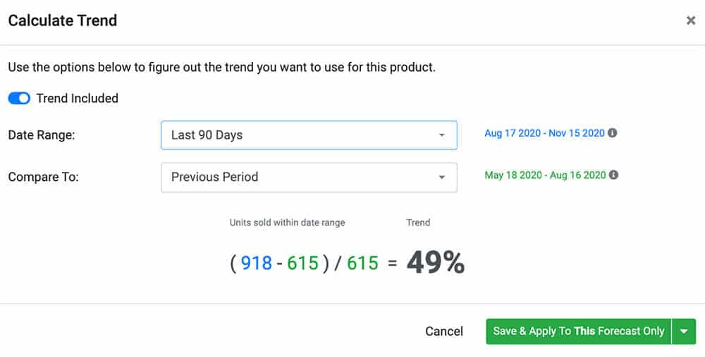 Additional Custom Forecast Settings Review for SoStocked