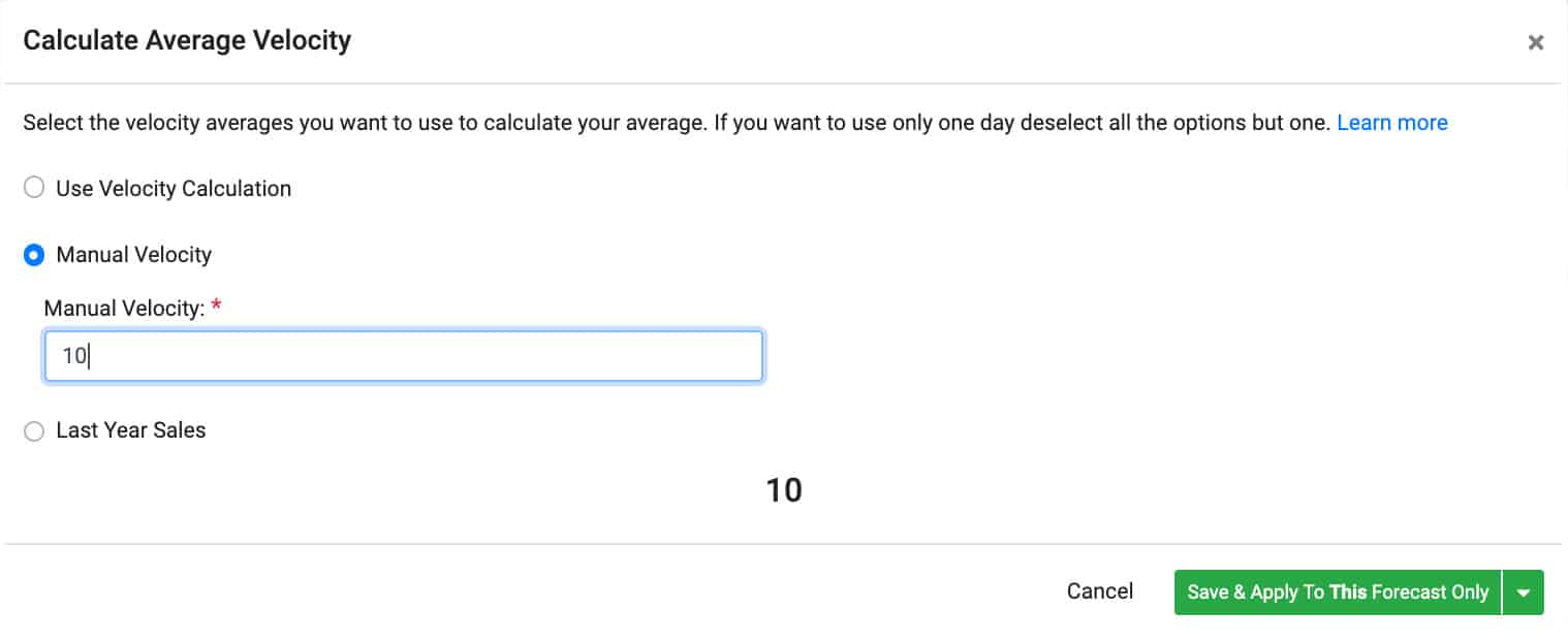 Calculate Average Velocity