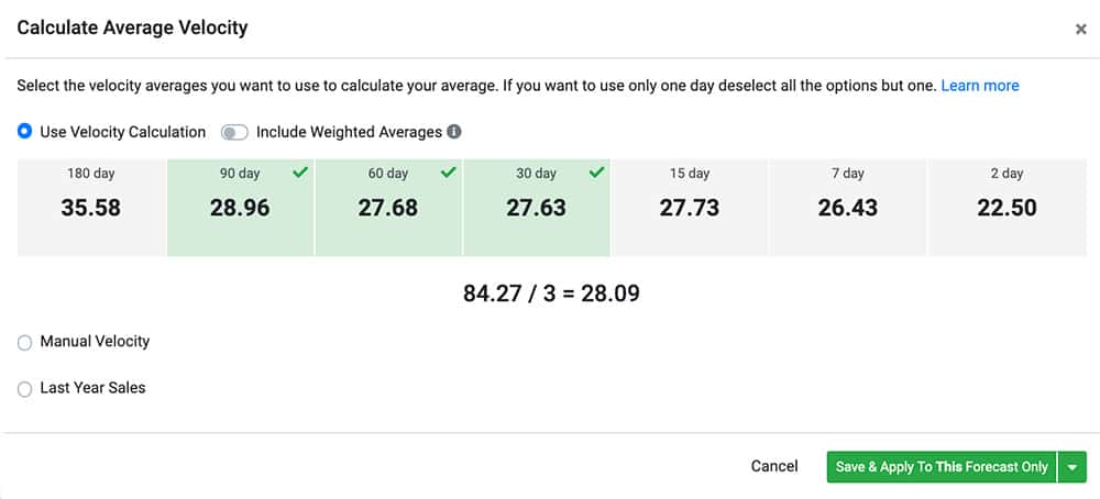 Calculate Average Velocity