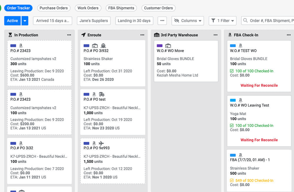 SoStocked Order Tracking Dashboard